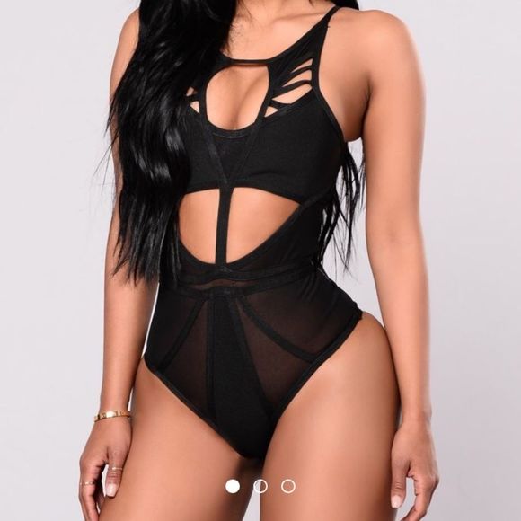 Fashion Nova Mesh Cutout Bathingsuit NWT - Picture 2 of 7